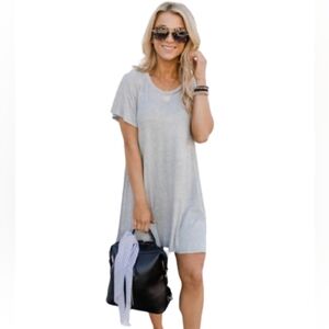 Pink Lilly Basically The Best Sage T-Shirt Dress Size Women's Large